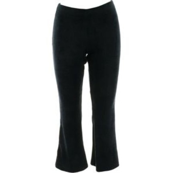 AnyBody Loungewear Velour Flare Pants - Picture 2 of 4